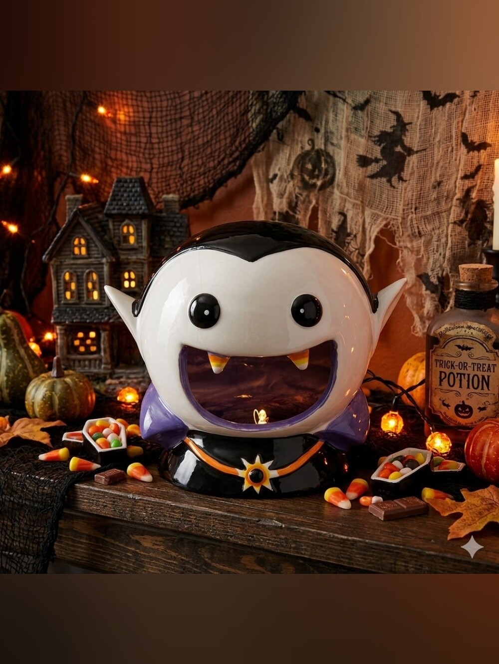 Count Dracula Vampire Light Up Head